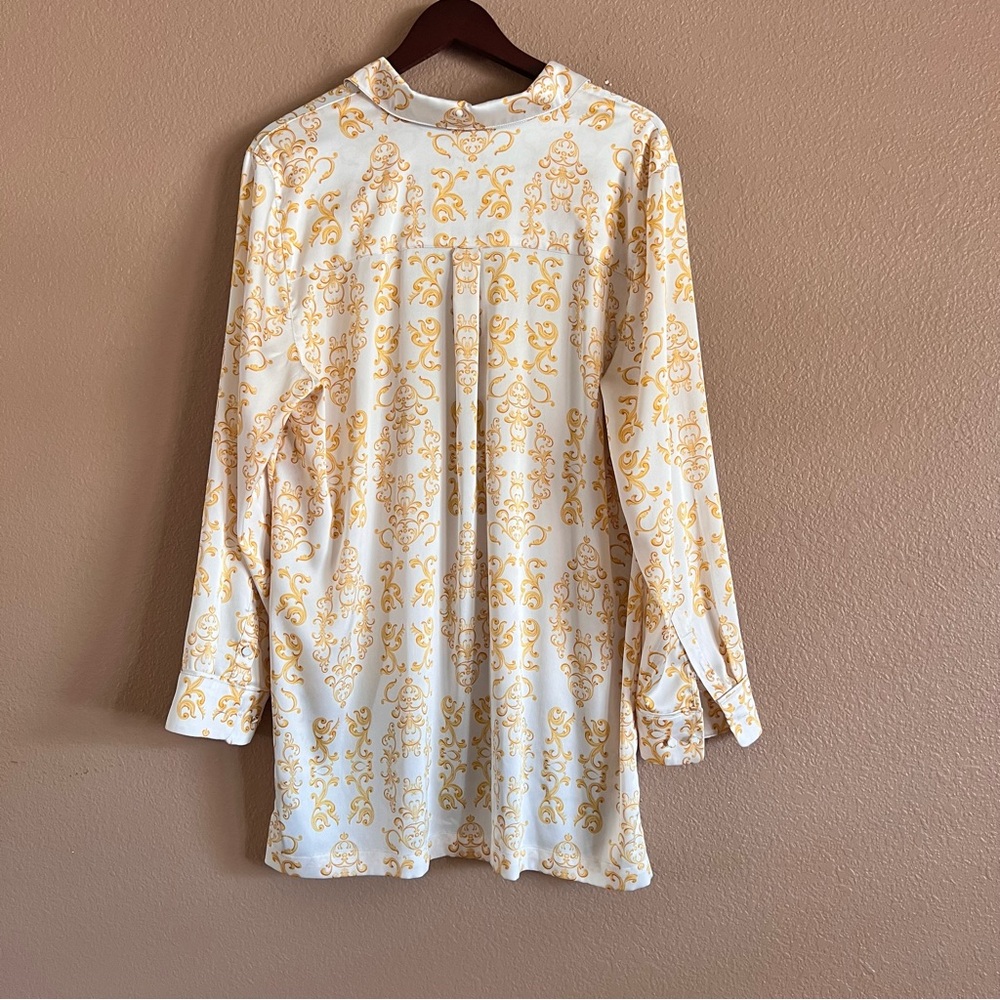 Chico’s Placed Scroll-Print Tunic Top Size 3 or XL - Picture 7 of 12